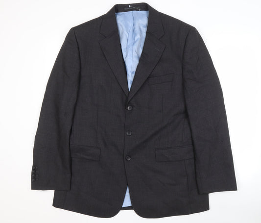 Mens UK Size 42 Charles Tyrwhitt Regular Black Suit Jacket