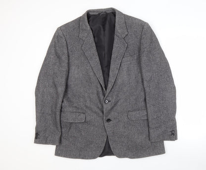 Littlewoods Grey Men's Blazer 40R Herringbone Jacket