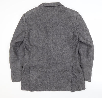 Littlewoods Grey Men's Blazer 40R Herringbone Jacket