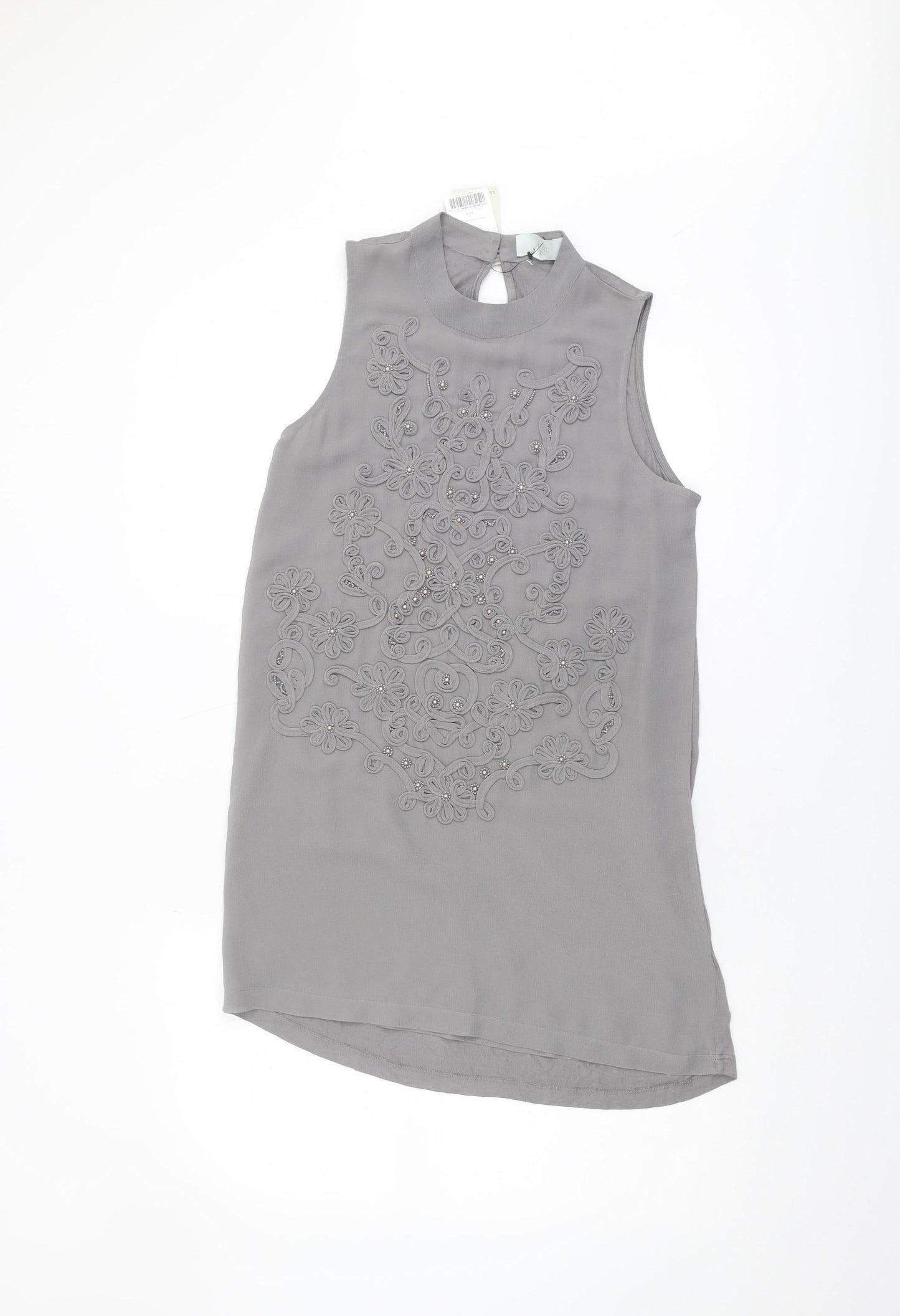 Womens UK Size 8 NEXT Grey Basic Tank