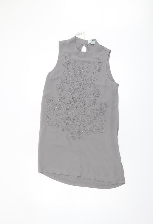 Womens UK Size 8 NEXT Grey Basic Tank