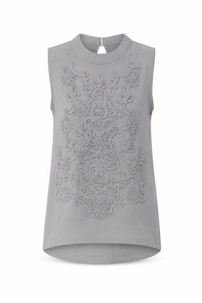 Womens UK Size 8 NEXT Grey Basic Tank