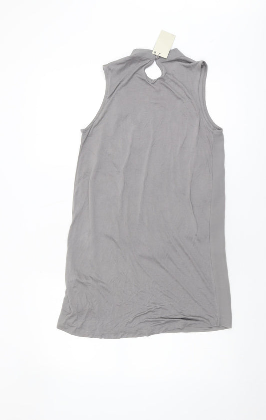 Womens UK Size 8 NEXT Grey Basic Tank