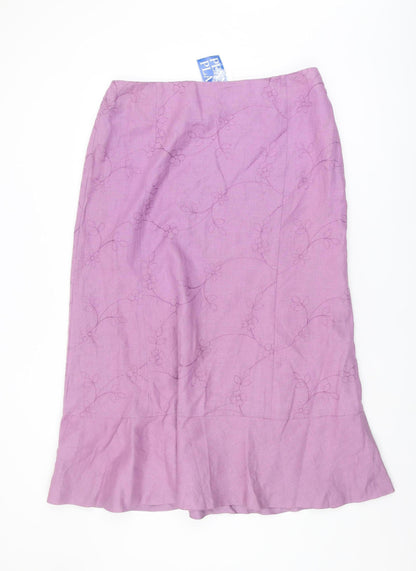 PENNY PLAIN Women's Purple Floral Skirt Size 18