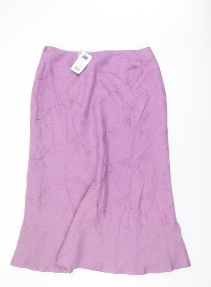 PENNY PLAIN Women's Purple Floral Skirt Size 18