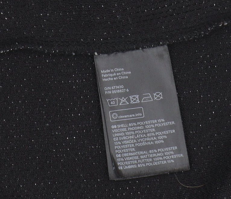 Womens UK Size 8 H&M Black Cardigan Jumper