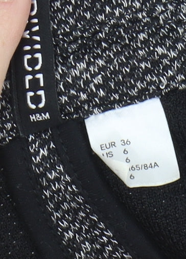 Womens UK Size 8 H&M Black Cardigan Jumper