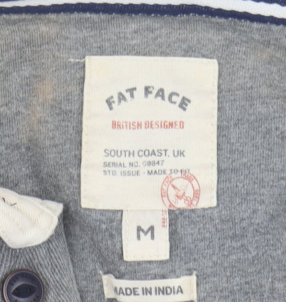 Fat Face Men's Red & Grey Polo, M, Striped Classic