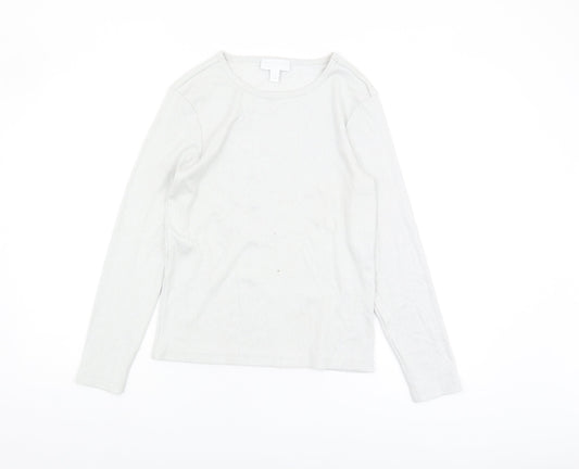 Womens UK Size 12 The White Company White Basic T-Shirt