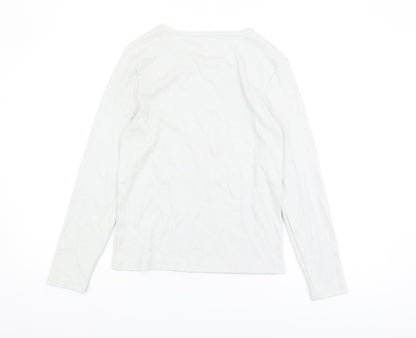 Womens UK Size 12 The White Company White Basic T-Shirt
