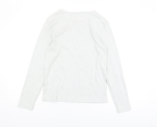 Womens UK Size 12 The White Company White Basic T-Shirt