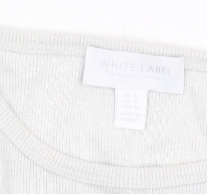 Womens UK Size 12 The White Company White Basic T-Shirt