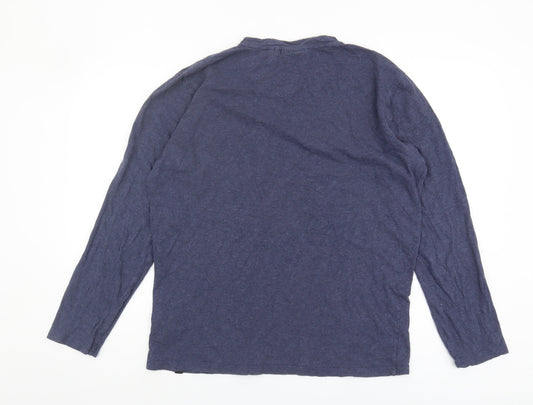 Superdry Blue Men's T-Shirt M Long Sleeve Crew Neck