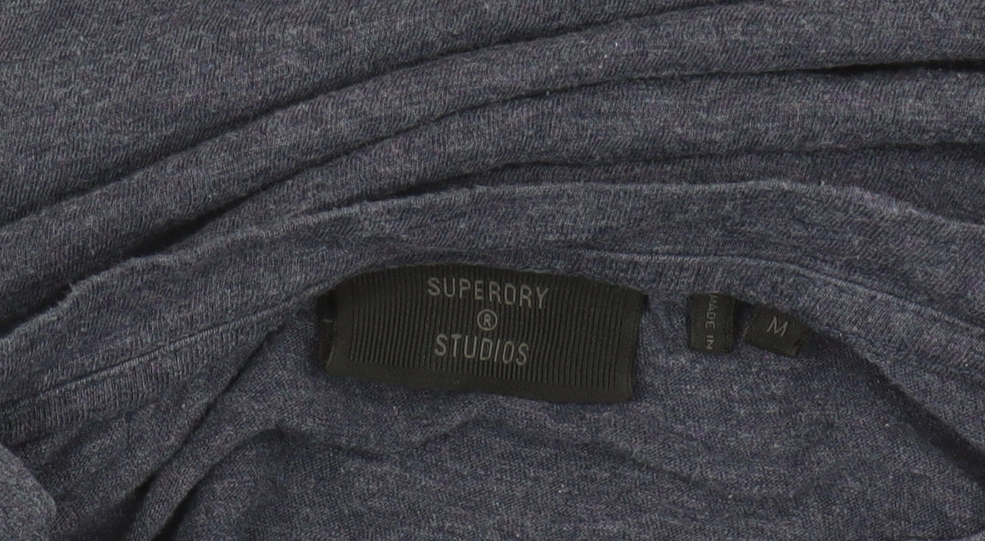 Superdry Blue Men's T-Shirt M Long Sleeve Crew Neck