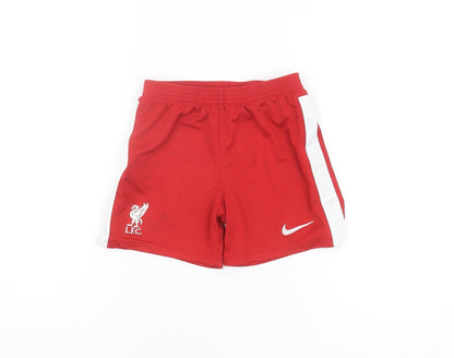 Nike Boys Red L.F.C. Athletic Football Shorts 5-6 Years