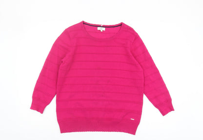 Womens UK Size S Country Casuals Pink Pullover Jumper