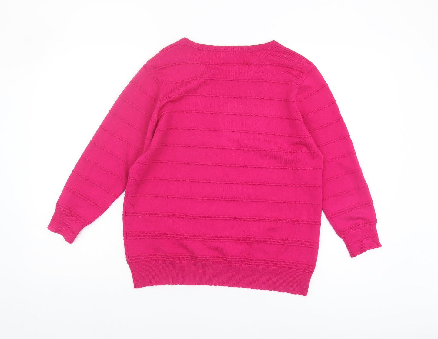 Womens UK Size S Country Casuals Pink Pullover Jumper
