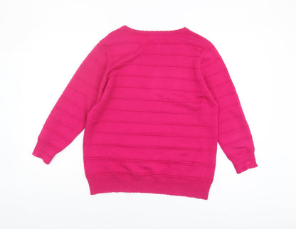 Womens UK Size S Country Casuals Pink Pullover Jumper