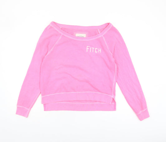 Abercrombie & Fitch Women's Pink S Pullover Sweatshirt