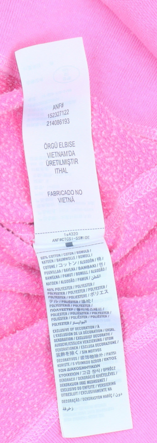 Abercrombie & Fitch Women's Pink S Pullover Sweatshirt