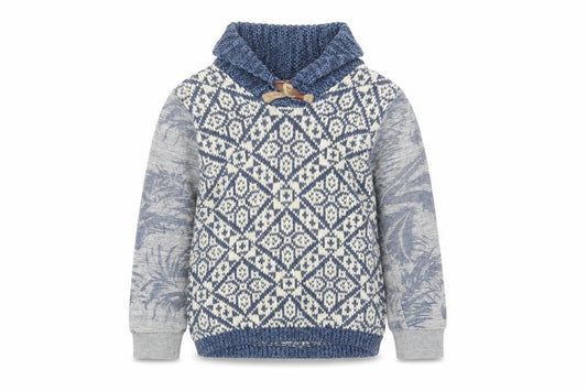 Scotch Shrunk Boys Blue Geometric Pullover Jumper 6 Years