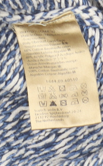 Scotch Shrunk Boys Blue Geometric Pullover Jumper 6 Years