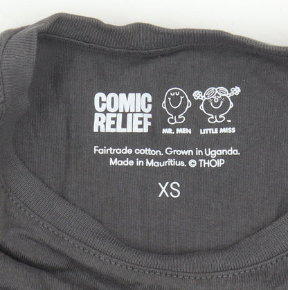 Mens UK Size XS Comic Relief Grey  T-Shirt