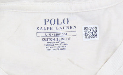 Polo Ralph Lauren Men's L White Slim Fit T-Shirt