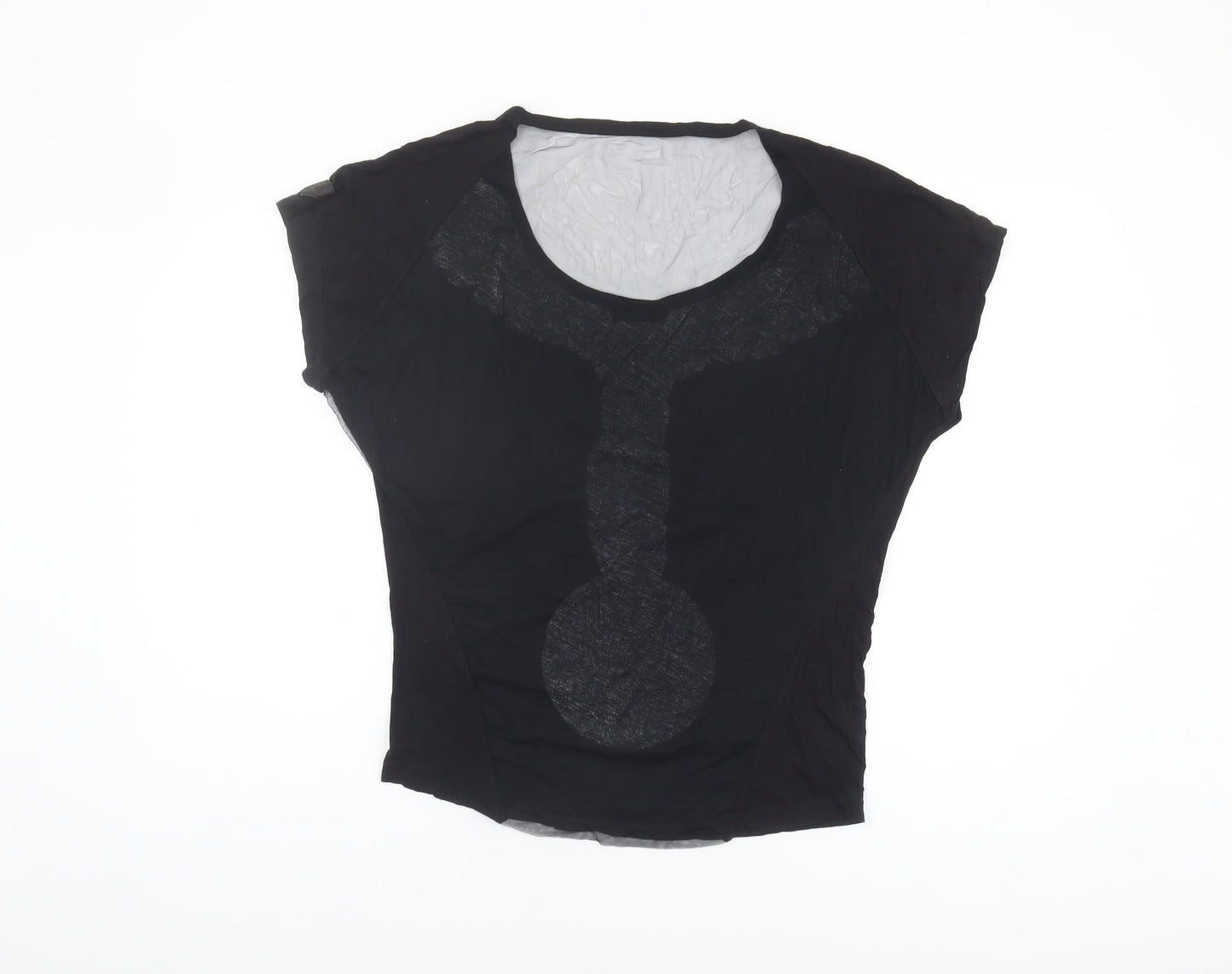 Womens UK Size M Diesel Black Basic T-Shirt