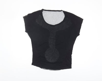 Womens UK Size M Diesel Black Basic T-Shirt
