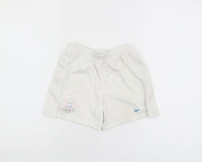 Nike Boys White Athletic Shorts 14-15 Years Football