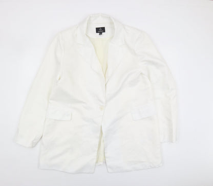 Threadbare Women's White Blazer Jacket Size 16