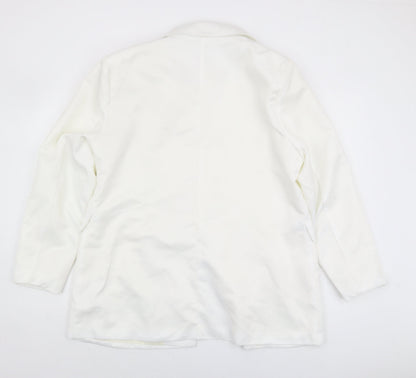 Threadbare Women's White Blazer Jacket Size 16