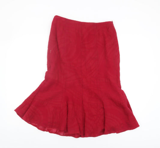 Minuet Women's Red Trumpet Skirt, Size 12, Wool