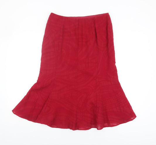 Minuet Women's Red Trumpet Skirt, Size 12, Wool