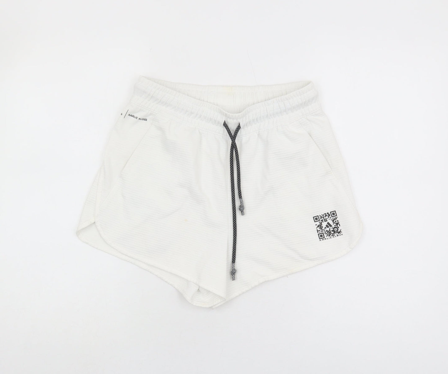 Adidas Womens White Athletic Shorts S