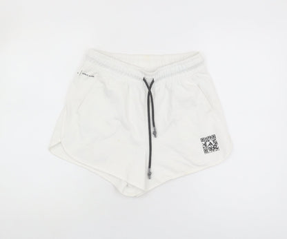 Adidas Womens White Athletic Shorts S