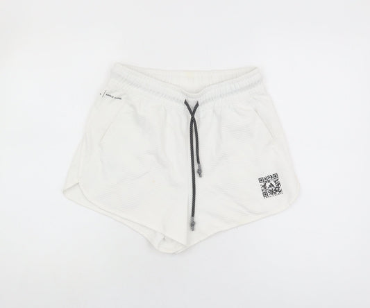 Adidas Womens White Athletic Shorts S
