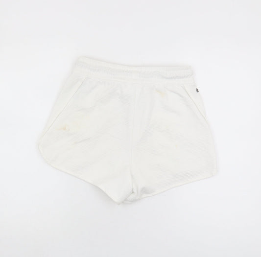 Adidas Womens White Athletic Shorts S