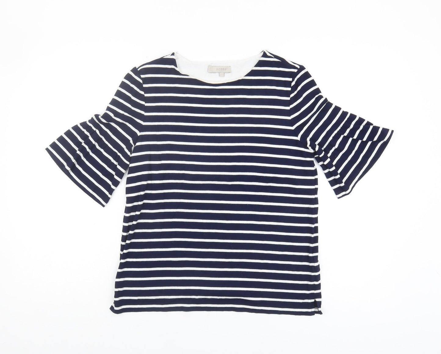 Womens UK Size S Hobbs Blue Basic T-Shirt