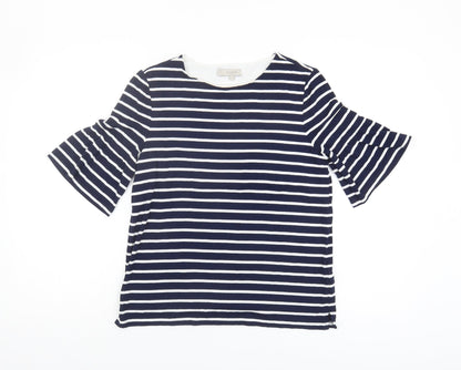 Womens UK Size S Hobbs Blue Basic T-Shirt