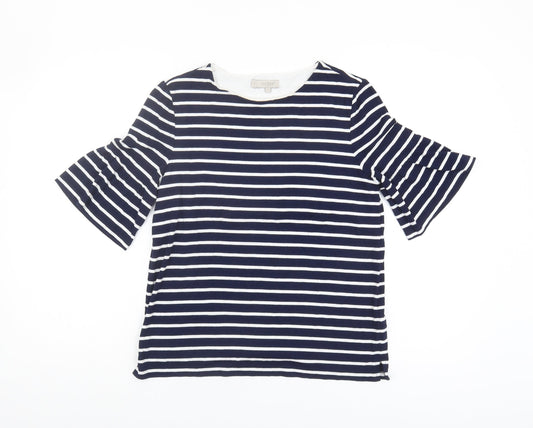 Womens UK Size S Hobbs Blue Basic T-Shirt