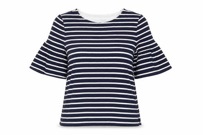 Womens UK Size S Hobbs Blue Basic T-Shirt