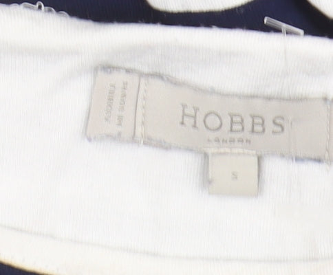 Womens UK Size S Hobbs Blue Basic T-Shirt
