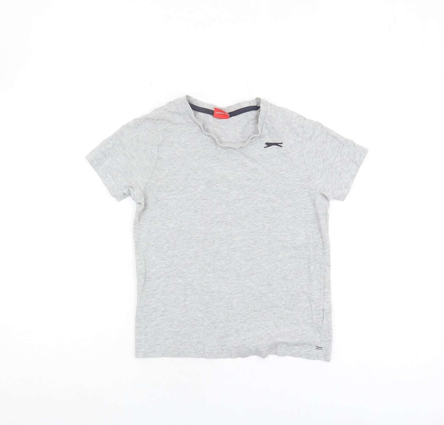 Slazenger Boys' Grey T-Shirt Size 9-10 Basic Casual Wear