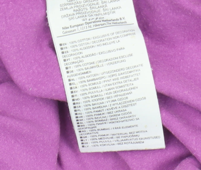 Nike Women's Purple XL Slim Fit T-Shirt