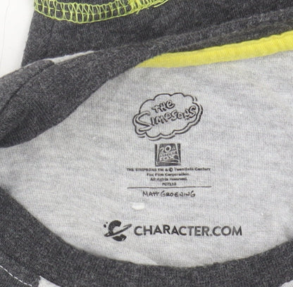 Character.com Simpsons Men Grey Graphic T-Shirt - Size S