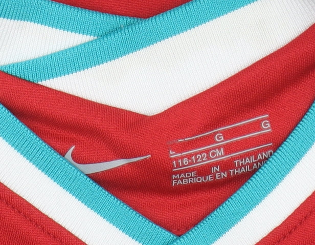 Nike Boys Red Football Jersey T-Shirt, 6-7 Years, Sports Style