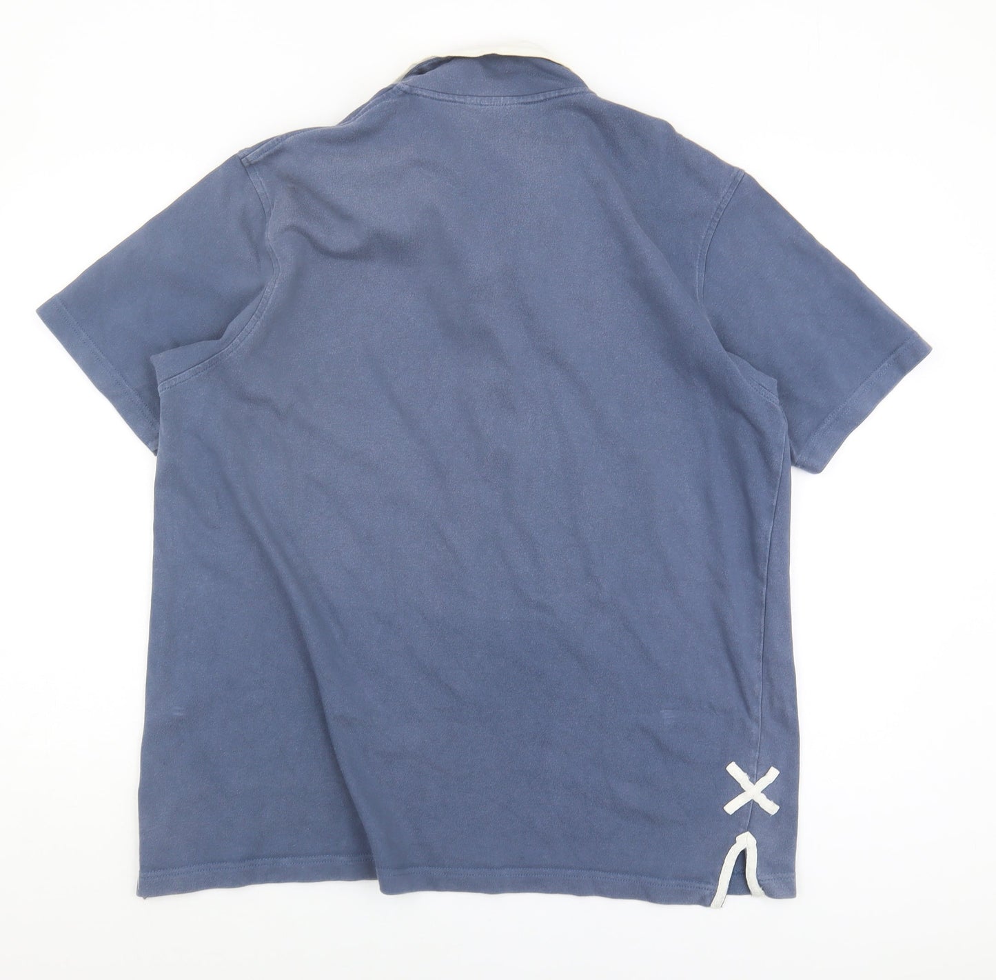 Cotton Traders Men's Blue Polo Shirt - Size L