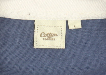 Cotton Traders Men's Blue Polo Shirt - Size L